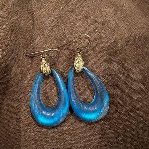 Alexis bittar lucite blue earrings